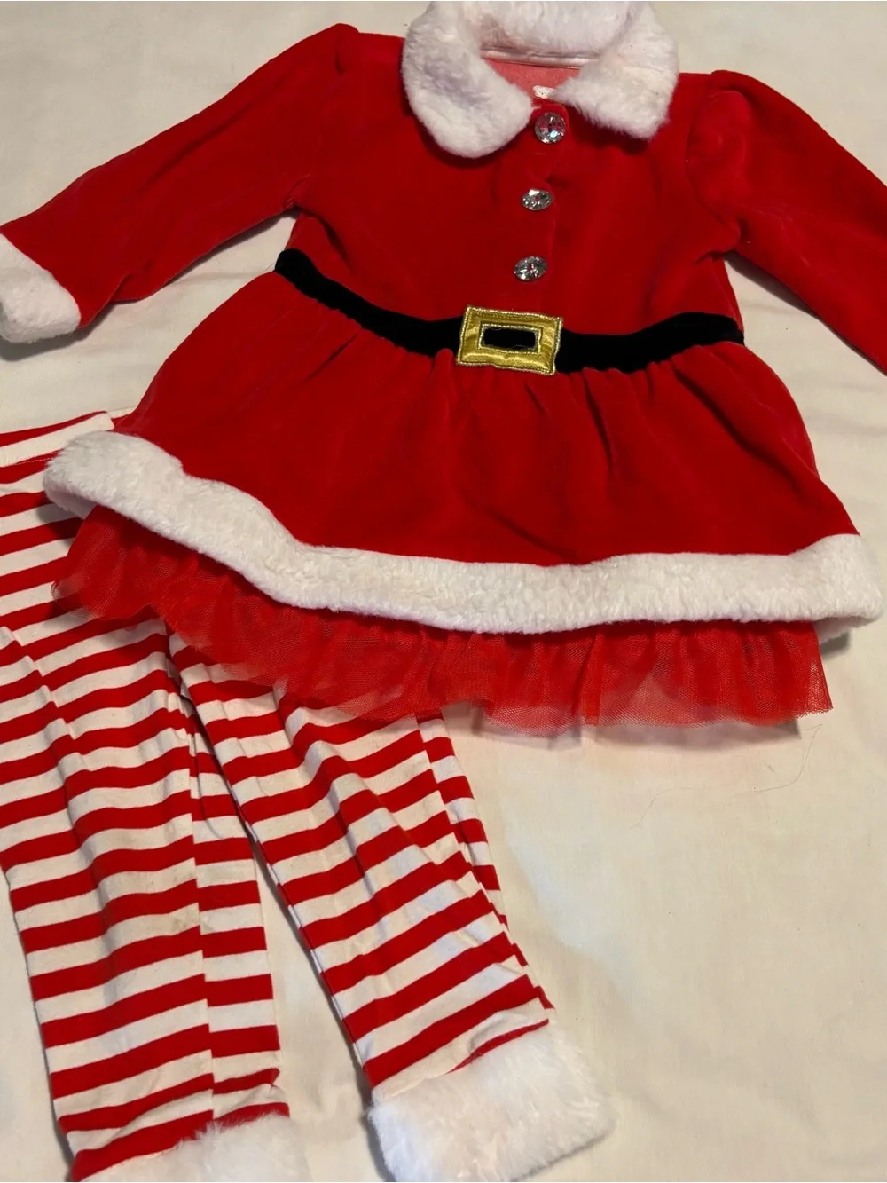 Koala Kids Jeweled Christmas Outfit-size 12-18 Months Dress & Leggings